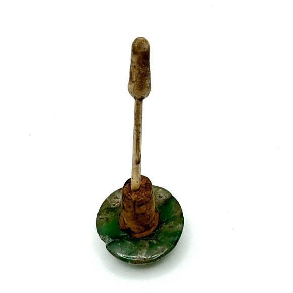 Antique Snuff Bottle Hand-Painted Ceramic With Jade Stopper & Floral Bird Design - Picture 7 of 13